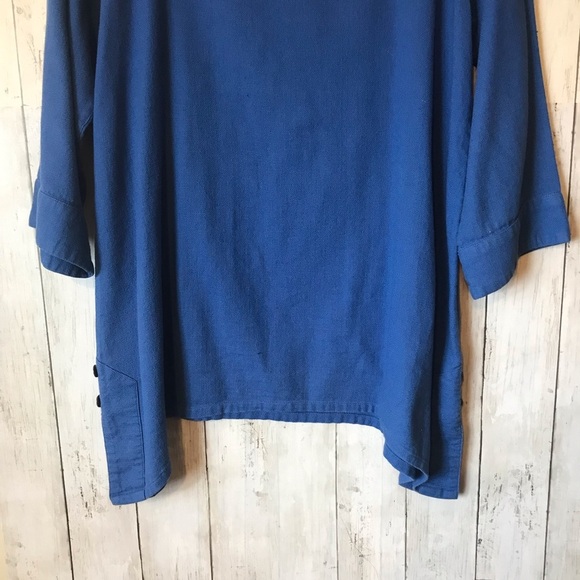 Soft Surroundings Women’s Blue Tunic 3/4 Length Sleeve Top Small - Picture 14 of 16